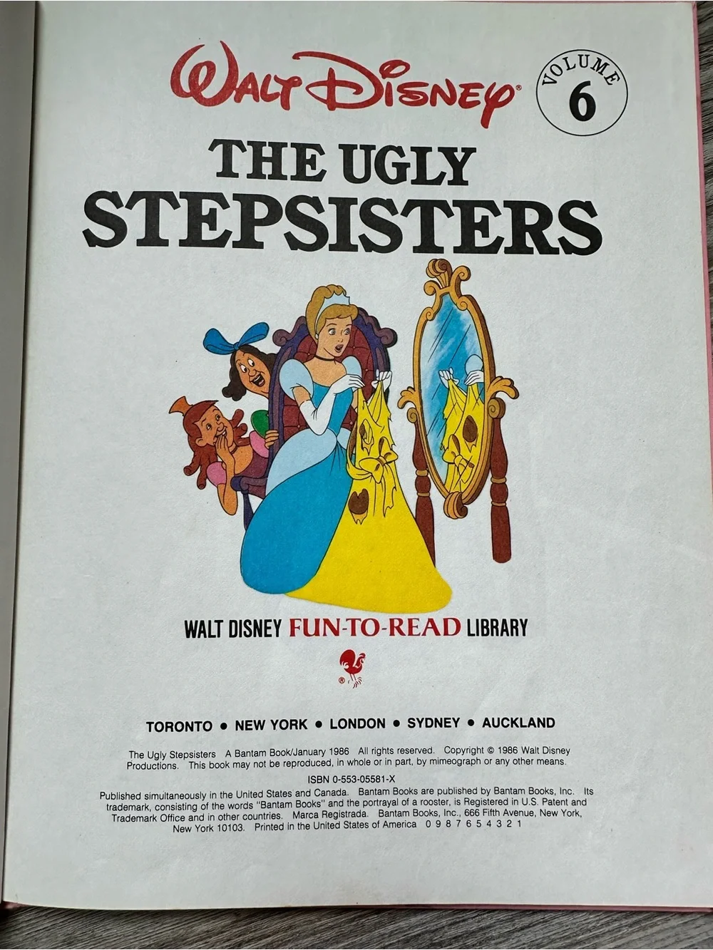 Walt Disney fun to read library volume 6- The Ugly Stepsisters - vintage 1986